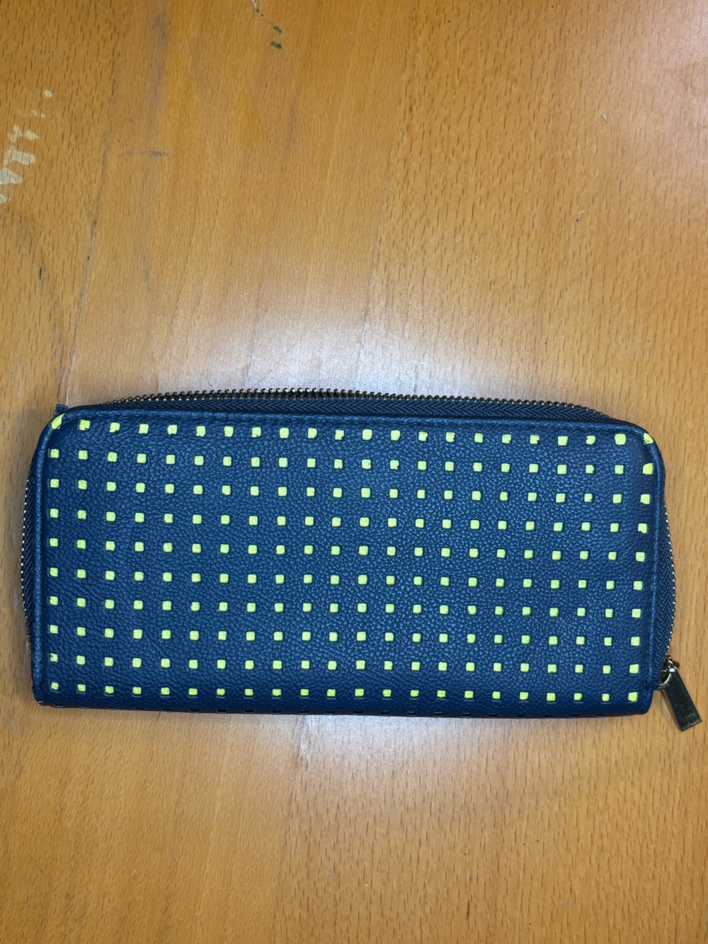 Blue and yellow wallet